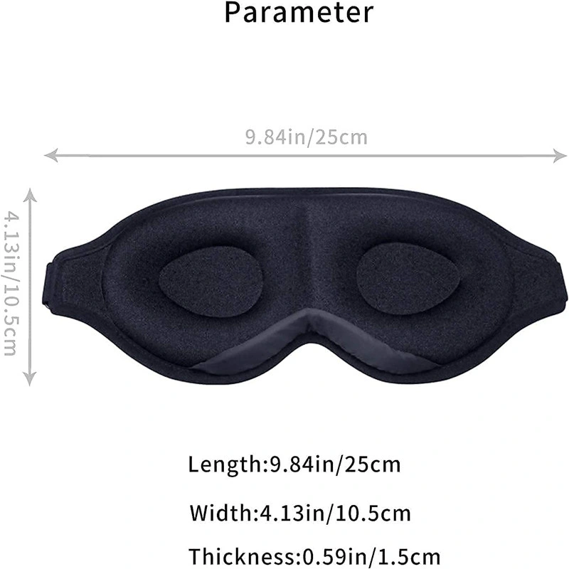 3D Removable Silk Travel Eye Mask for Deep Cool Eye Cup Sleep Mask